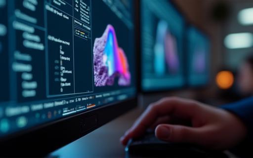 3D animation software interface.